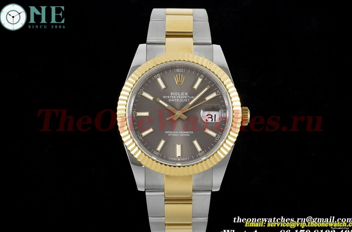 126333 SS Oyster GMF Stk 41MM Datejust 904L Grey YG VR3235 0322